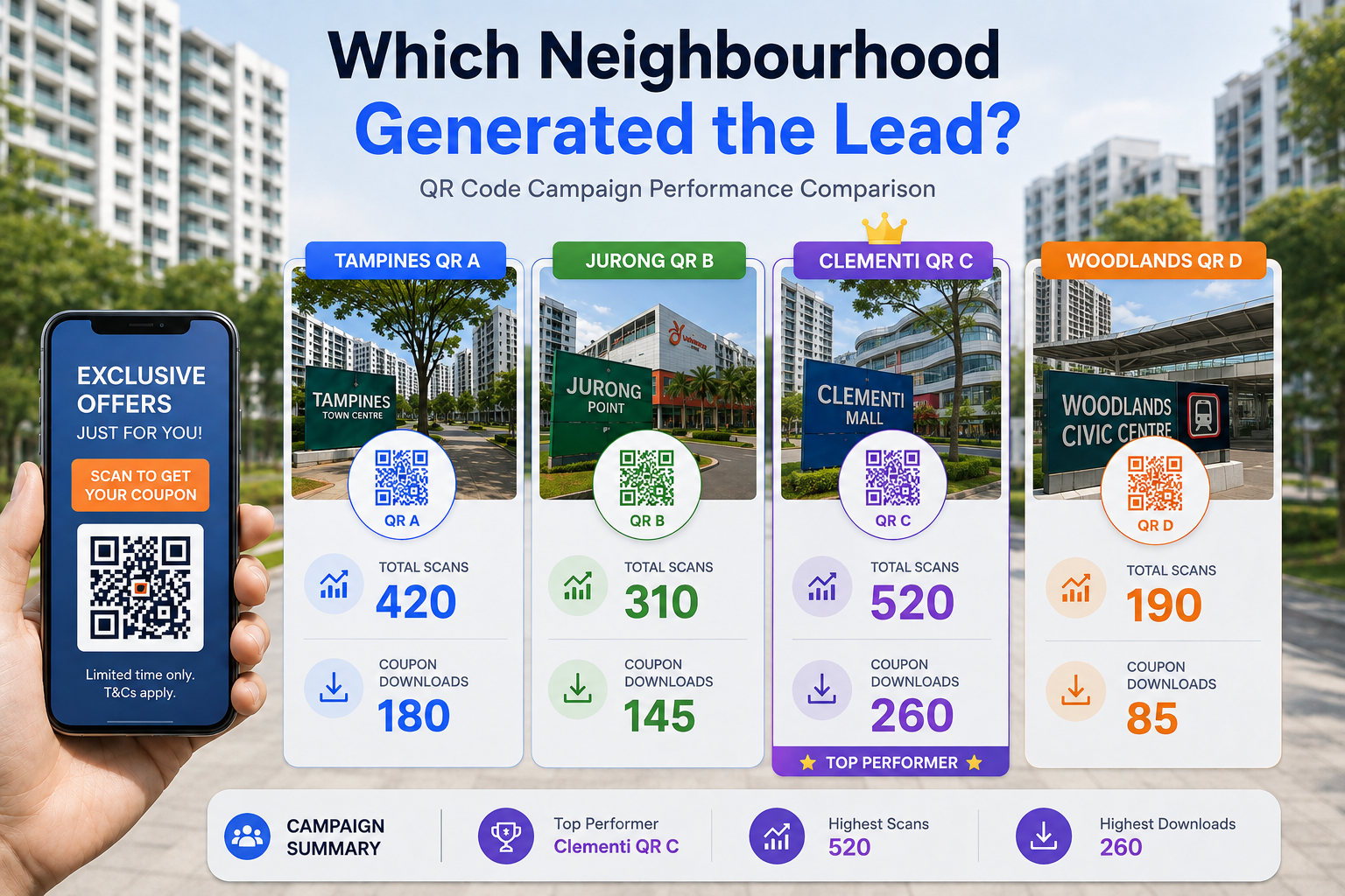 Which Neighbourhood Generated the Lead? Measuring Offline Campaign ROI with Unique QR Codes 
